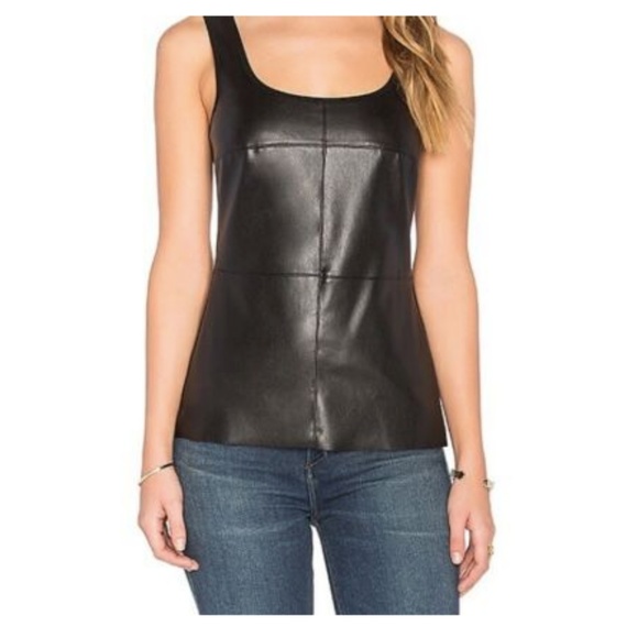 Bailey 44 Tops - Bailey 44 Black Faux-Leather Sleeveless top